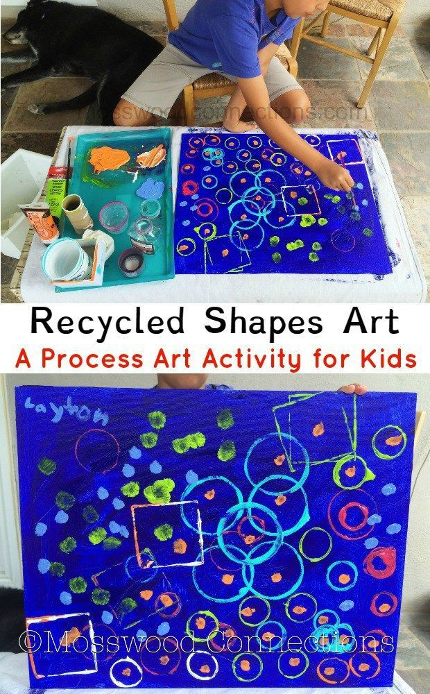 Fun Art Projects For Preschoolers
 Recycled Shapes Process Art