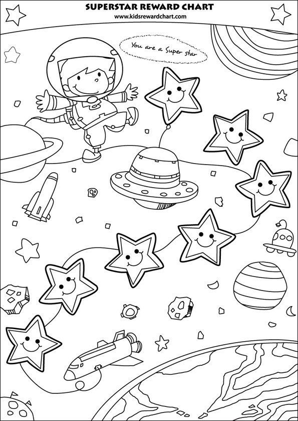Fun Coloring Sheets For Kids
 Ruimte Ruimtevaart tekening kleurplaat