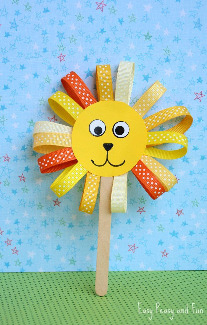 Fun Craft Activities For Kids
 Ribbon Lion Puppet Craft Lion Crafts for Kids