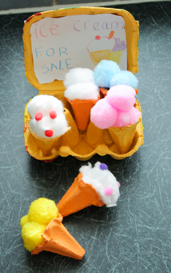 Fun Craft Activities For Kids
 Egg Carton Ice Cream Cones In The Playroom