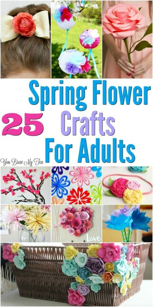 Fun Craft For Adults
 Flower crafts Craft ideas and Craft ideas for adults on