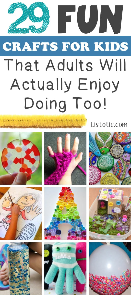 Fun Craft For Adults
 29 The BEST Crafts & Activities For Kids Parents love