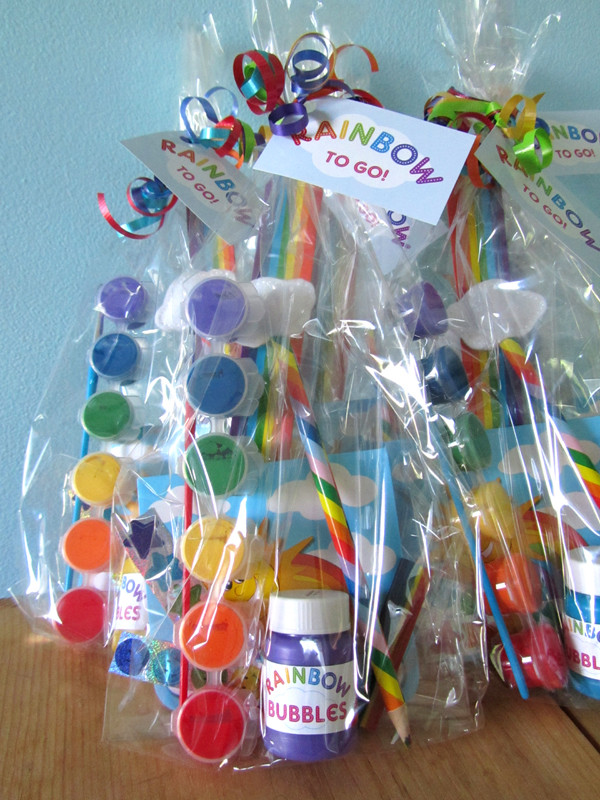 Fun Party Favors For Kids
 from house to home Rainbow Birthday Party