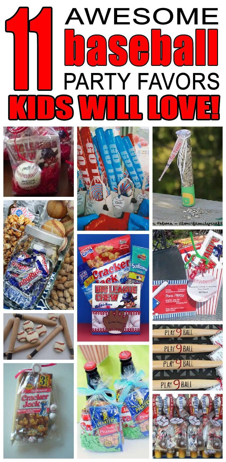 Fun Party Favors For Kids
 Baseball Party Favor Ideas