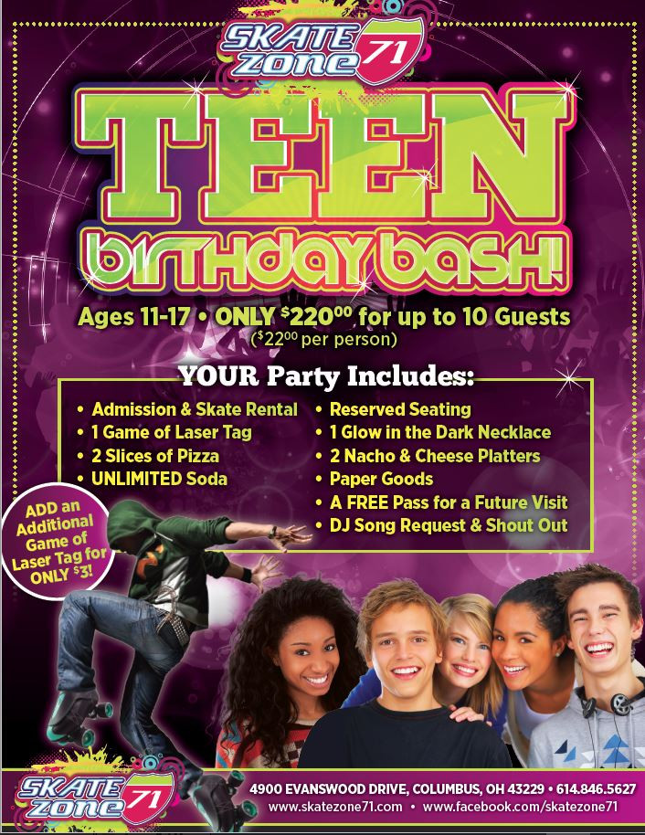 Fun Places To Go For A Teenage Birthday Party
 Teen Parties Columbus