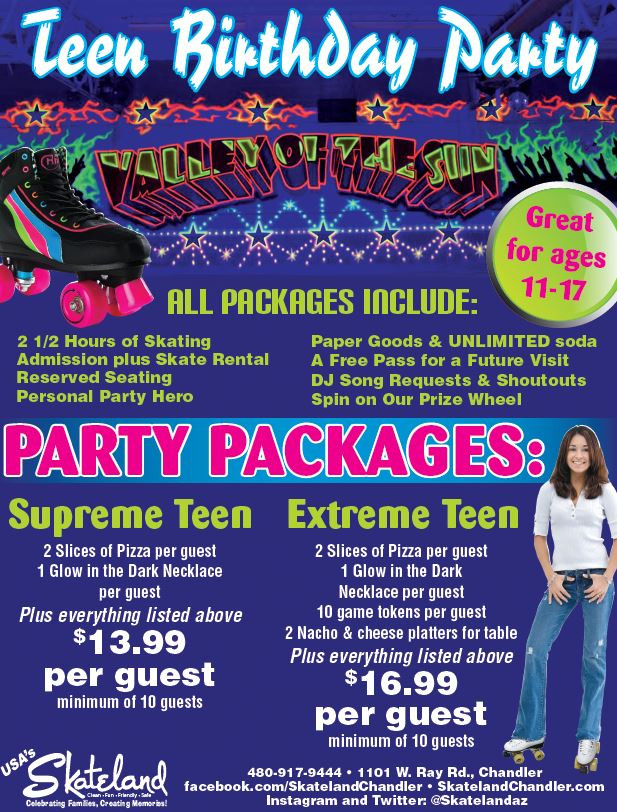 Fun Places To Go For A Teenage Birthday Party
 Teen Birthday Parties Chandler AZ