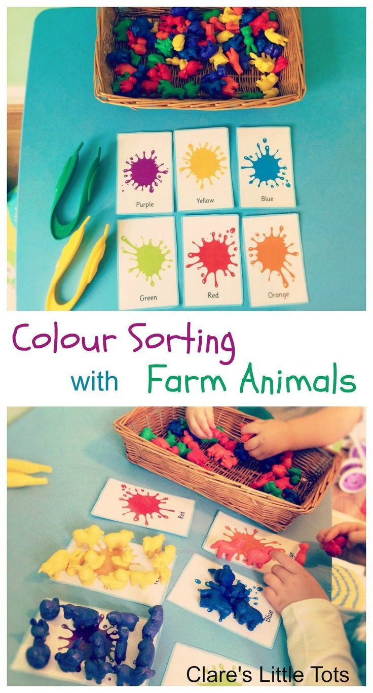Fun Preschool Crafts
 Colour Sorting with Farm Animals Toddlers