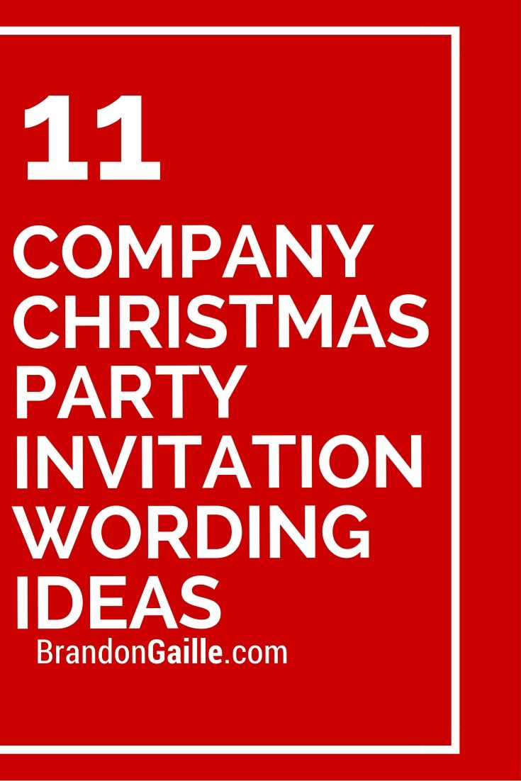 Fun Staff Christmas Party Ideas
 11 pany Christmas Party Invitation Wording Ideas
