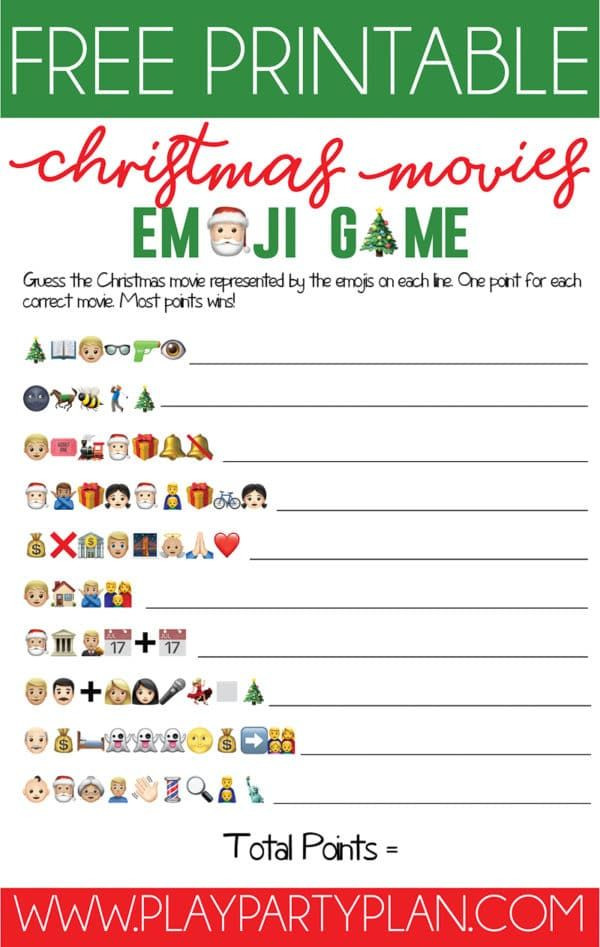Fun Staff Christmas Party Ideas
 Free Printable Christmas Emoji Game