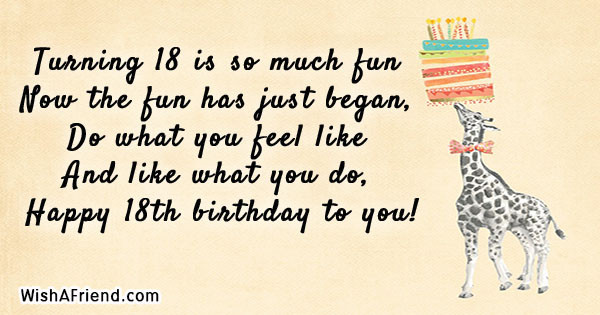 Funny 18Th Birthday Quotes
 18th Birthday Quotes