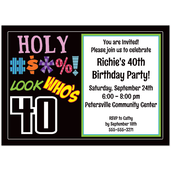 Funny 40th Birthday Invitations
 40th Birthday Party Invitations Templates FREE