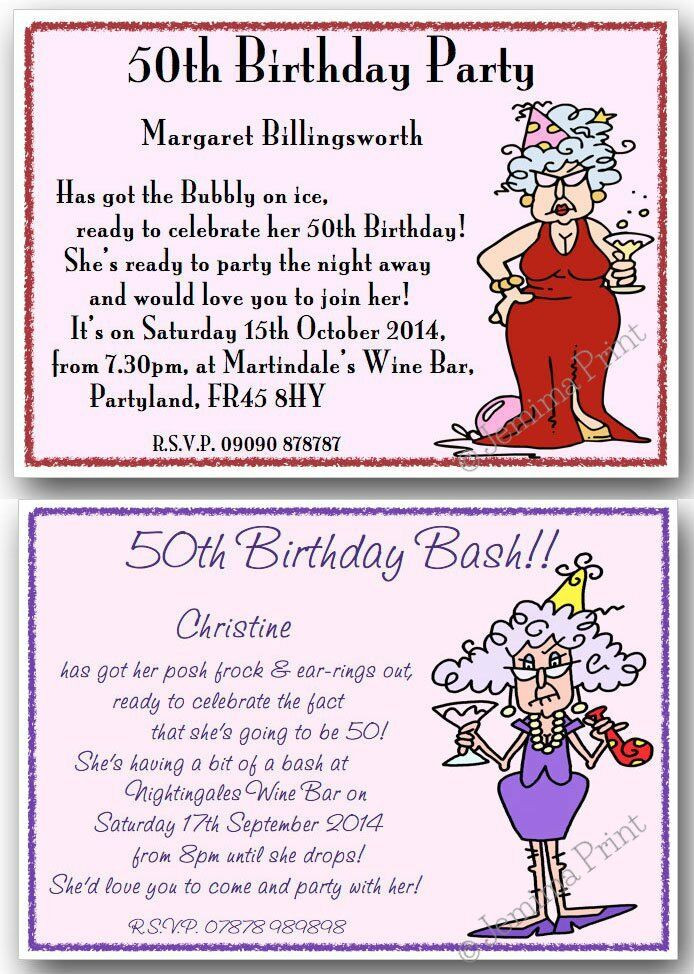 Funny 40th Birthday Invitations
 Personalised 30th 40th 50th 60th 70th 80th 90th funny
