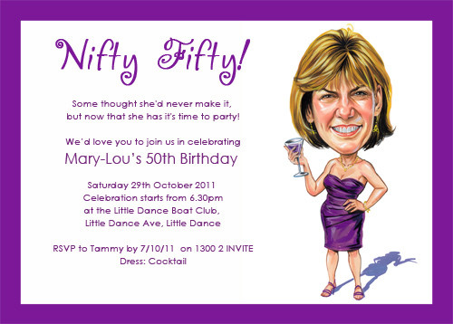 Funny 50th Birthday Invitations
 50th Birthday Invitations For Women
