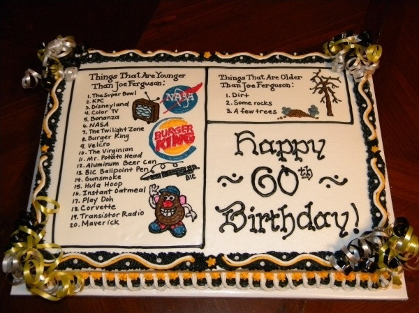 Funny 60th Birthday Cakes
 Funny 60th Birthday Cake Ideas and Designs