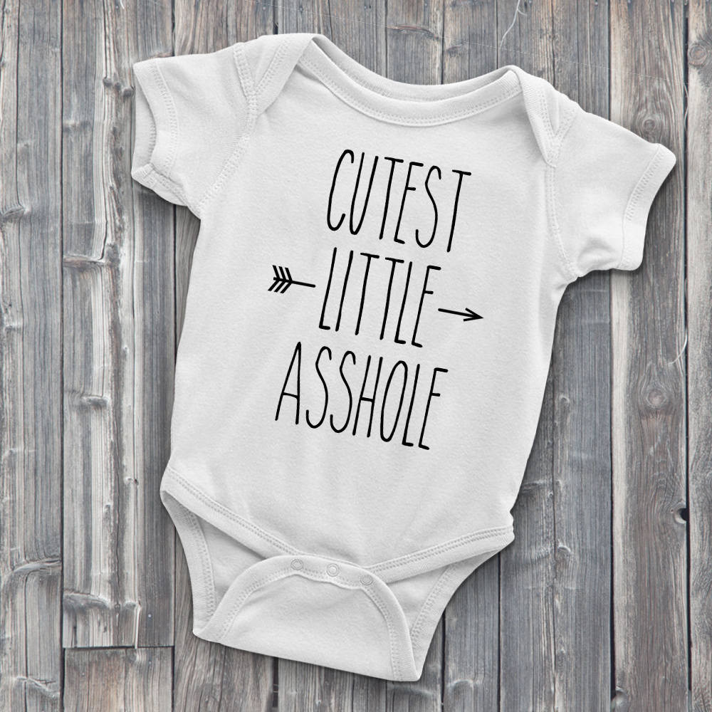 Funny Baby Gift Ideas
 Cutest Little Asshole Funny esie Baby Shower Gifts
