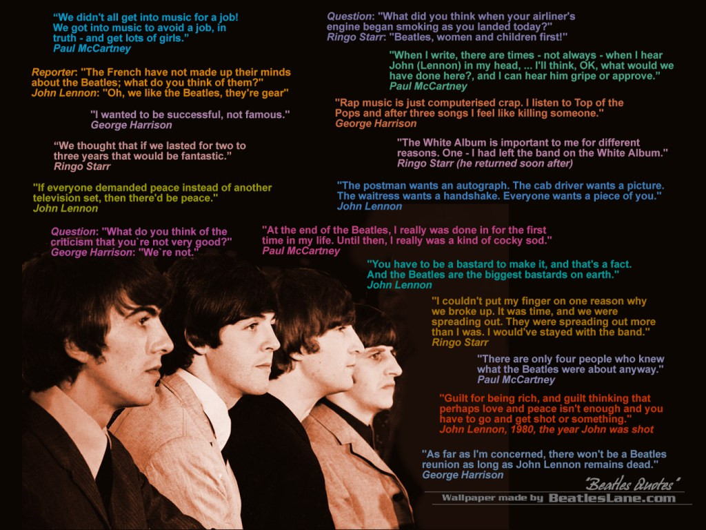 Funny Beatles Quotes
 The Beatles Quotes Wallpaper QuotesGram