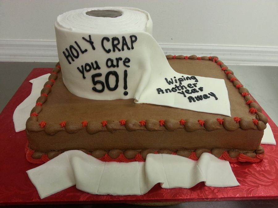 Funny Birthday Cake Pics
 This 50th birthday cake idea features toilet tissue to