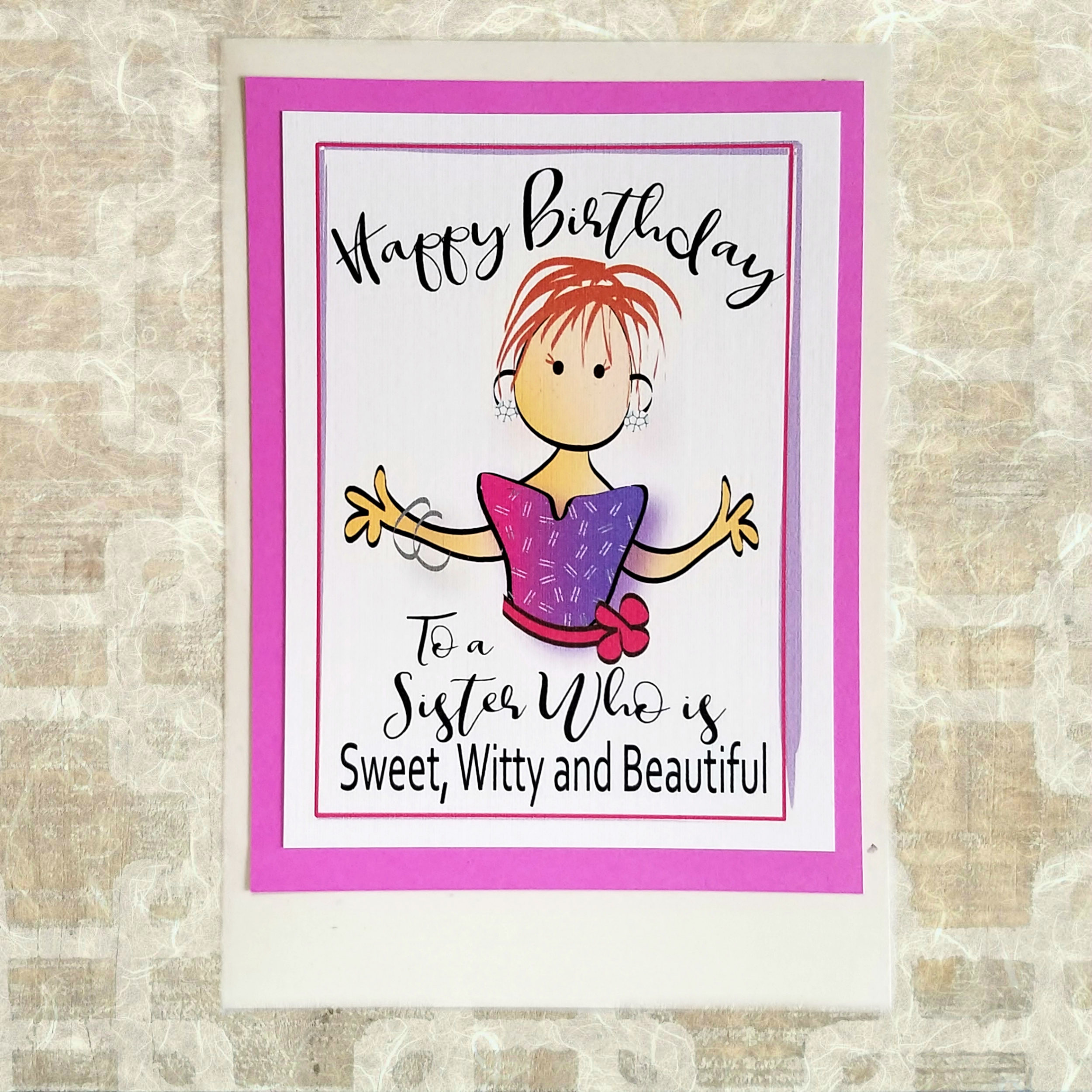 Funny Birthday Card For Sister
 Sister Birthday Card Funny Birthday Card for Sister Snarky