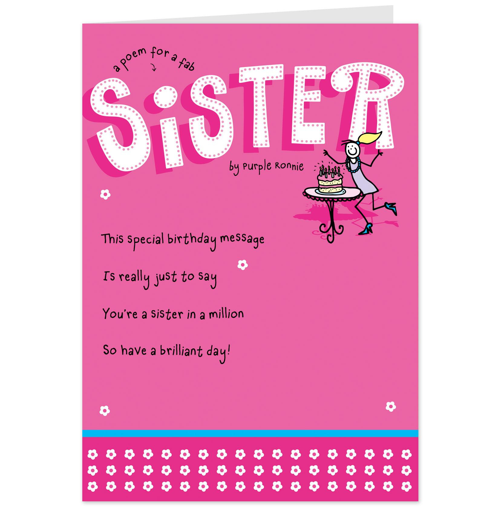 Funny Birthday Card For Sister
 Funny Quotes About Sisters QuotesGram