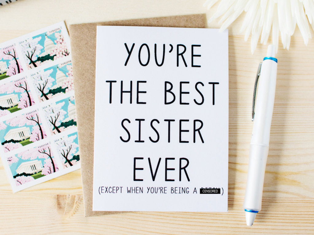 Funny Birthday Card For Sister
 Funny Sister Birthday Card Card for Sister You re The