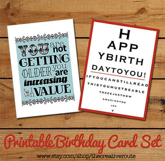 Funny Birthday Card Quotes
 Items similar to Printable Birthday Cards Funny Birthday