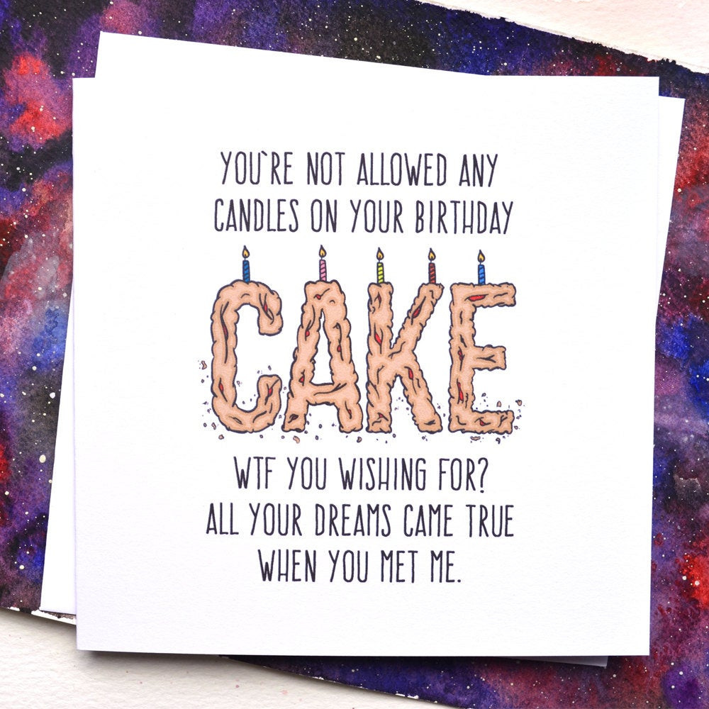 Funny Birthday Cards For Boyfriend
 Funny Boyfriend or Girlfriend Birthday Card WTF by