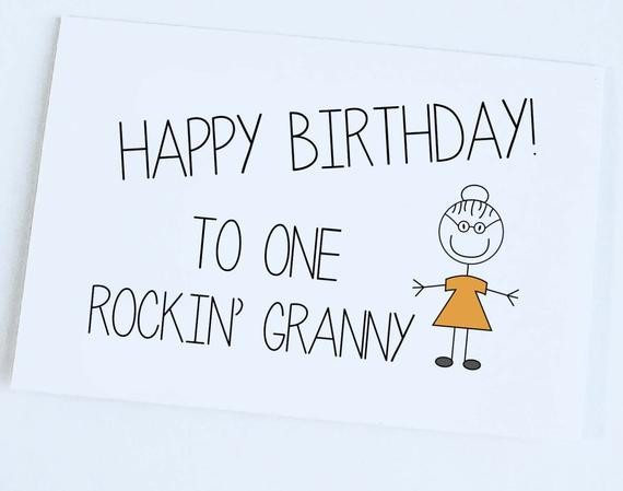 Funny Birthday Cards For Grandma
 Grandma Birthday Card Rocking Grandma Funny by OrangeCricket