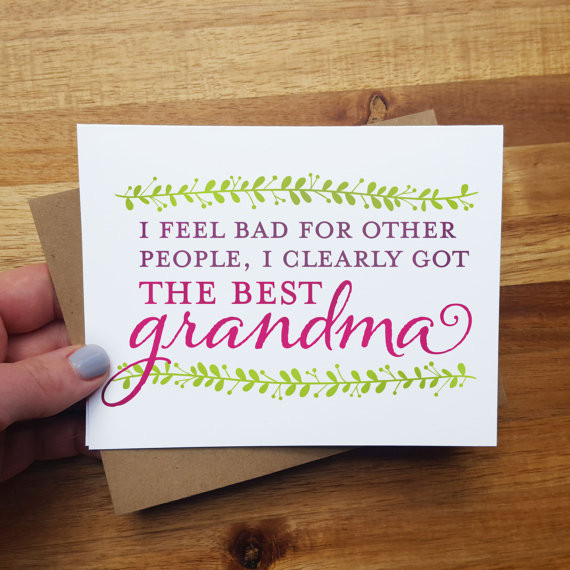 Funny Birthday Cards For Grandma
 Funny Mothers Day Card Best Grandma Ever Greeting Card