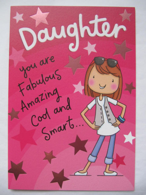 Funny Birthday Cards For Mom From Daughter
 Colourful Funny Daughter You Are Cool Smart Birthday Greeting Card for sale online