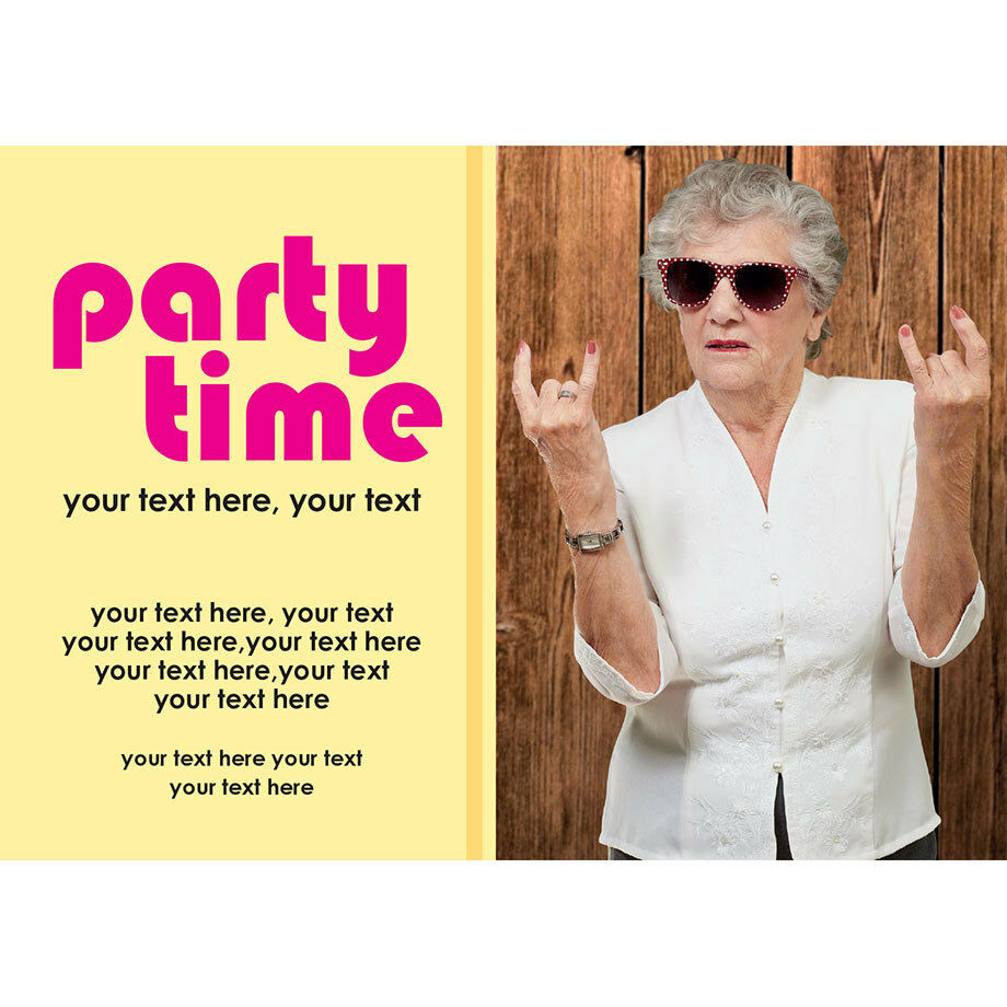 Funny Birthday Invites
 Funny Personalised 40th 50th 60th 70th Birthday Party