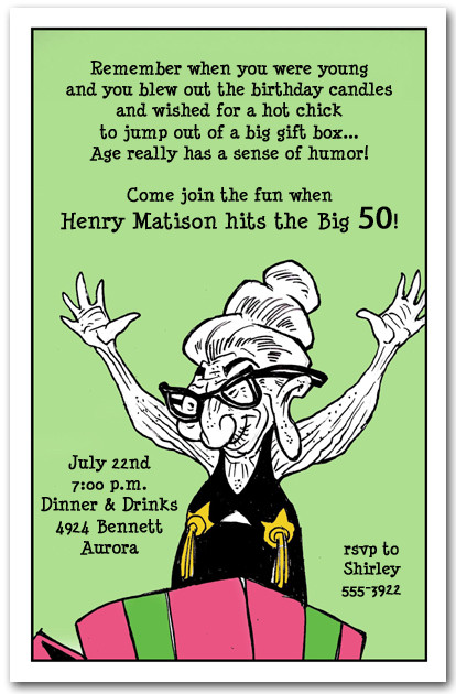 Funny Birthday Invites
 Old Geezer Funny Birthday Party Invitations