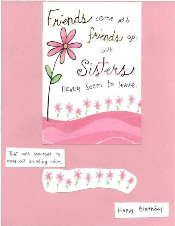 Funny Birthday Wishes To Sister
 Happy Birthday Sister Quotes QuotesGram