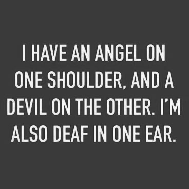 Funny Devil Quotes
 Angel And Devil My Shoulder s and