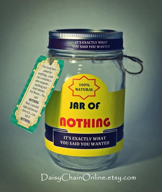 Funny Gift Ideas For Boyfriends
 Best Gag Gift A Jar of Nothing Funny Gift for Boyfriend