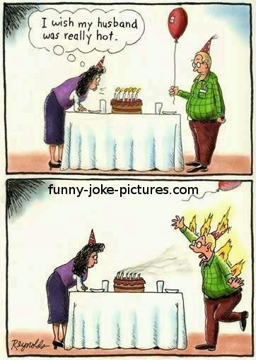 Funny Husband Birthday Wishes
 Husband Really Hot Birthday Wish Cartoon Funny Joke