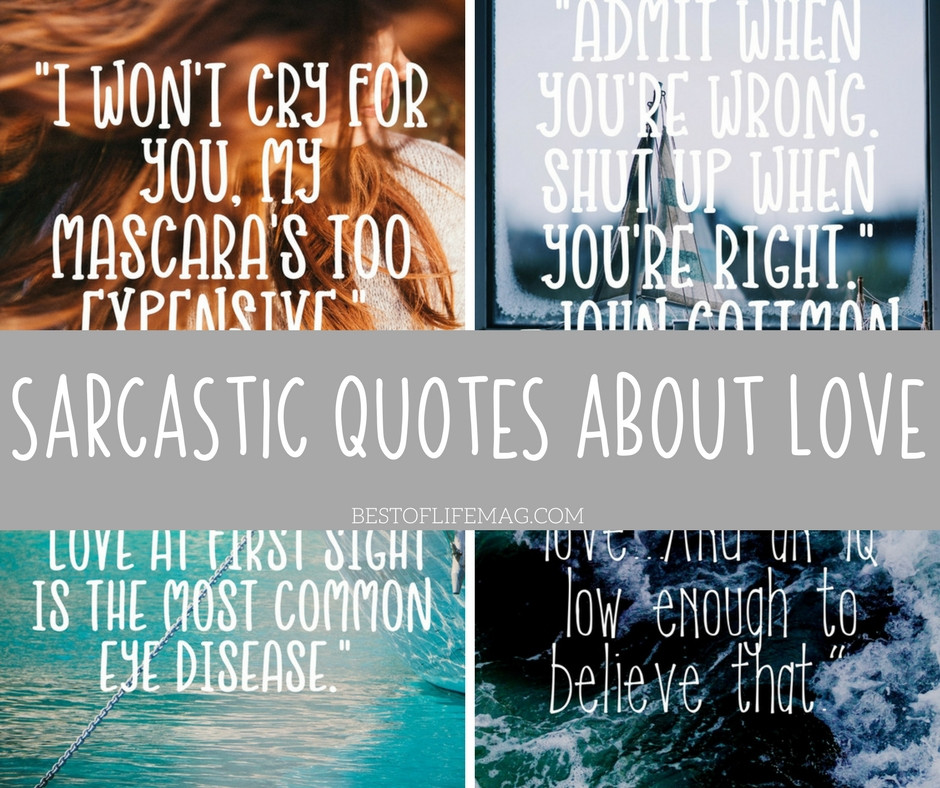 Funny Quotes About Life And Love
 Sarcastic Quotes about Love How Can you NOT Laugh The