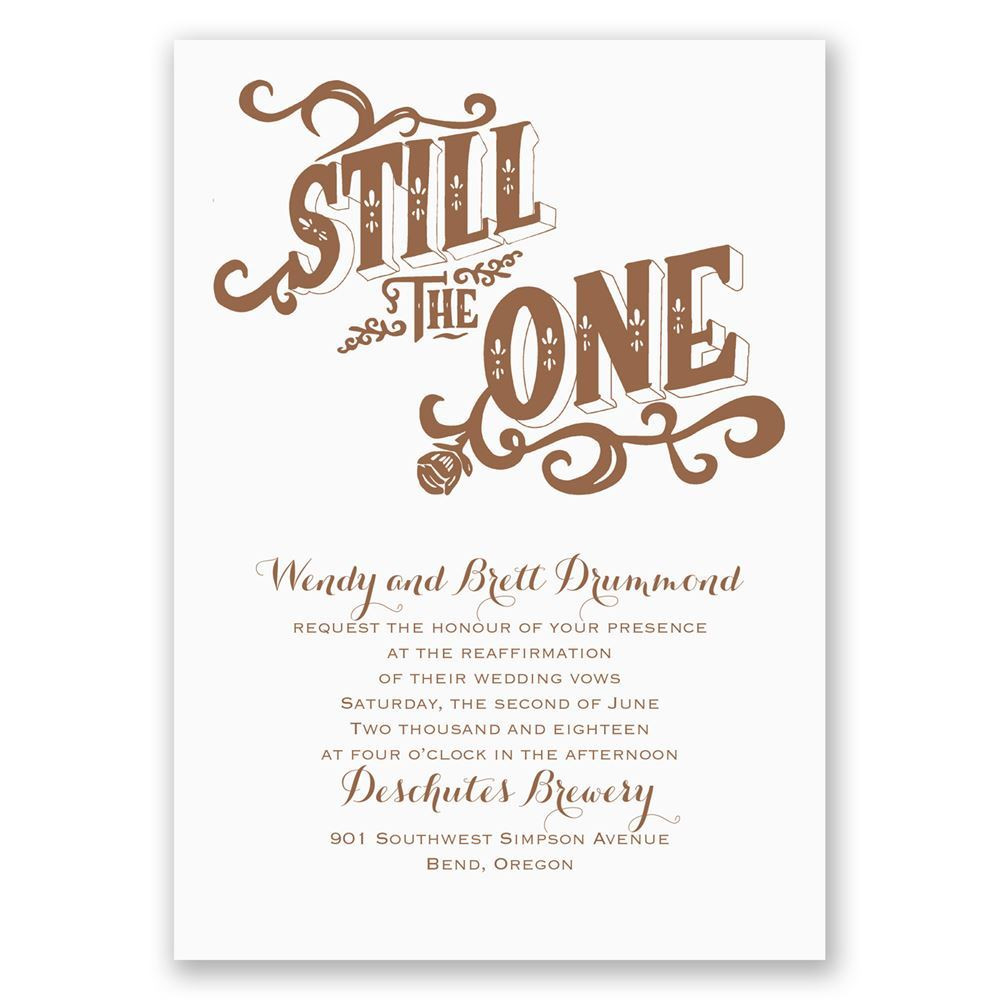 Funny Renewal Wedding Vows
 Still the e Vow Renewal Invitation