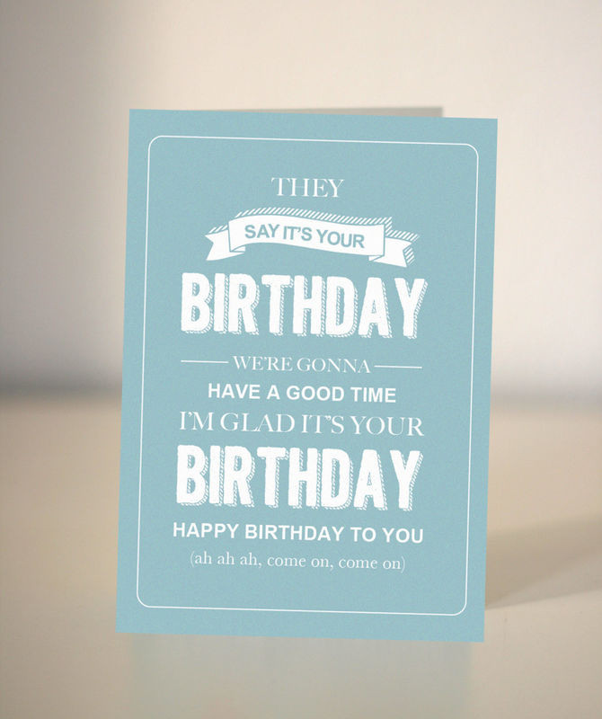 Funny Things To Say On A Birthday Card
 Funny Birthday card bespoke birthday card they say its