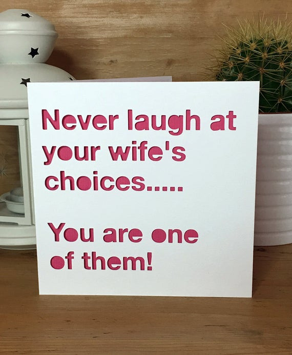 Funny Wedding Anniversary Quotes
 Funny Anniversary Card Wedding Anniversary Husband Wife