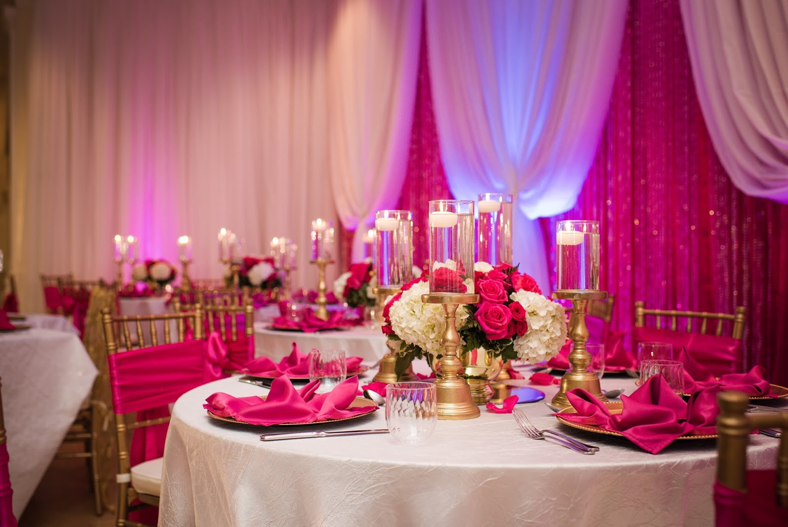 Fuschia Wedding Decorations
 Celebrity Event Decor & Banquet Hall LLC