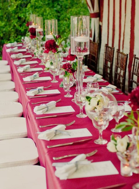 Fuschia Wedding Decorations
 Fuchsia and Hot Pink Wedding Color bination Ideas