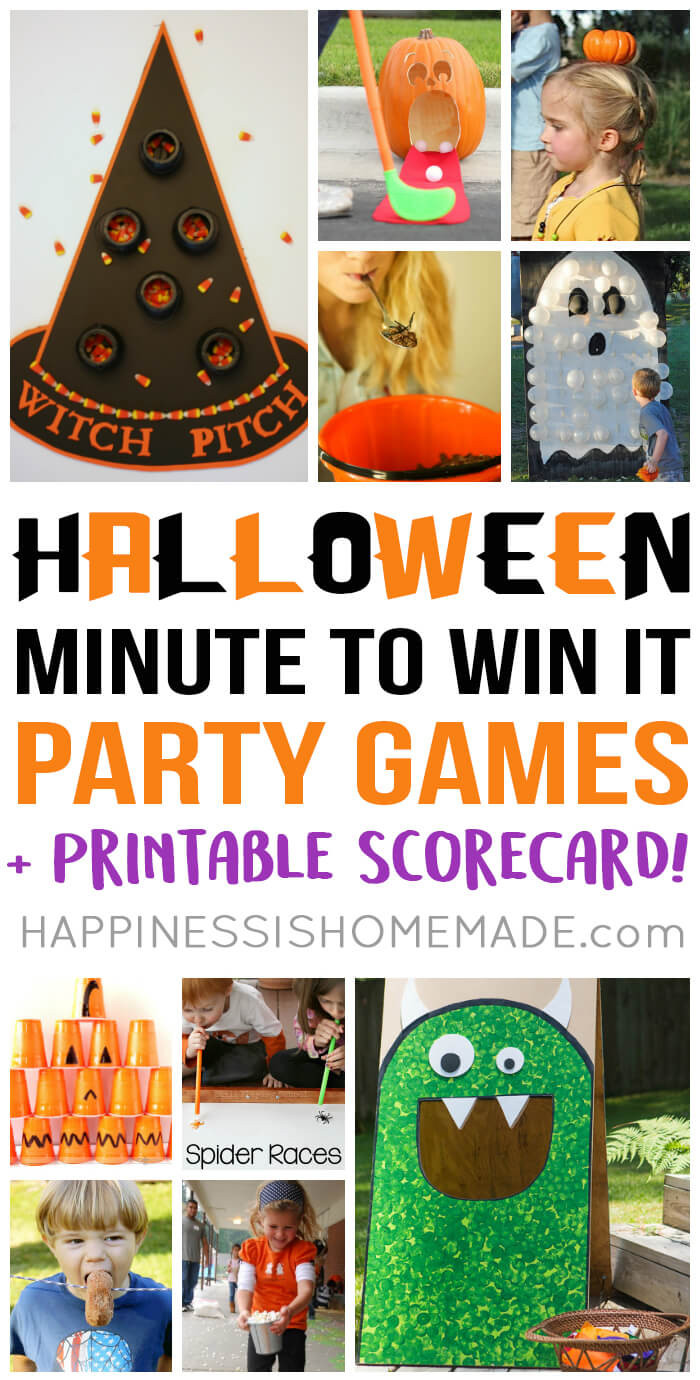 Game Ideas For Halloween Party For Adults
 Minute to Win It Halloween Games Happiness is Homemade