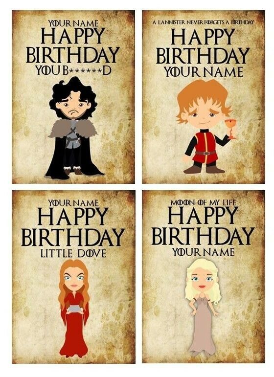 Game Of Thrones Birthday Card
 PERSONALISED GAME OF THRONES INSPIRED BIRTHDAY CARD 4