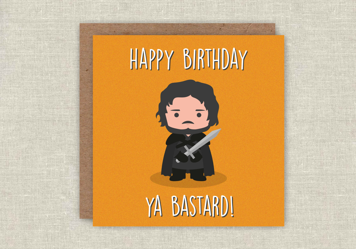 Game Of Thrones Birthday Card
 Birthday Card Jon Snow Game of Thrones Birthday Card GOT Funny