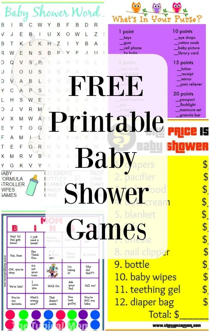 Games For Baby Showers Party
 Free printable baby shower games · The Typical Mom