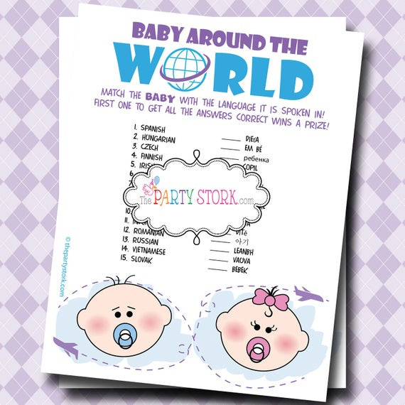 Games For Baby Showers Party
 Digital INSTANT DOWNLOAD Baby Shower Games Printable Baby