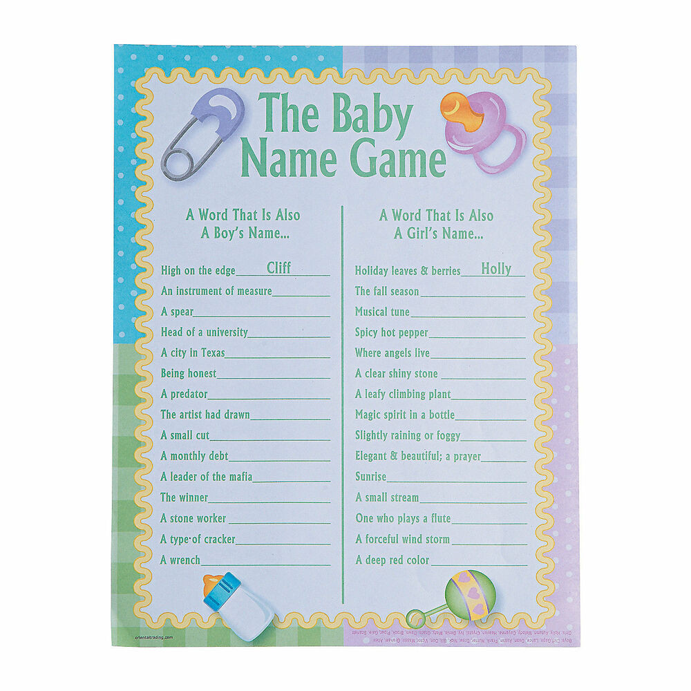 Games For Baby Showers Party
 24 Baby Shower Party Game Activity Ice Breaker THE BABY