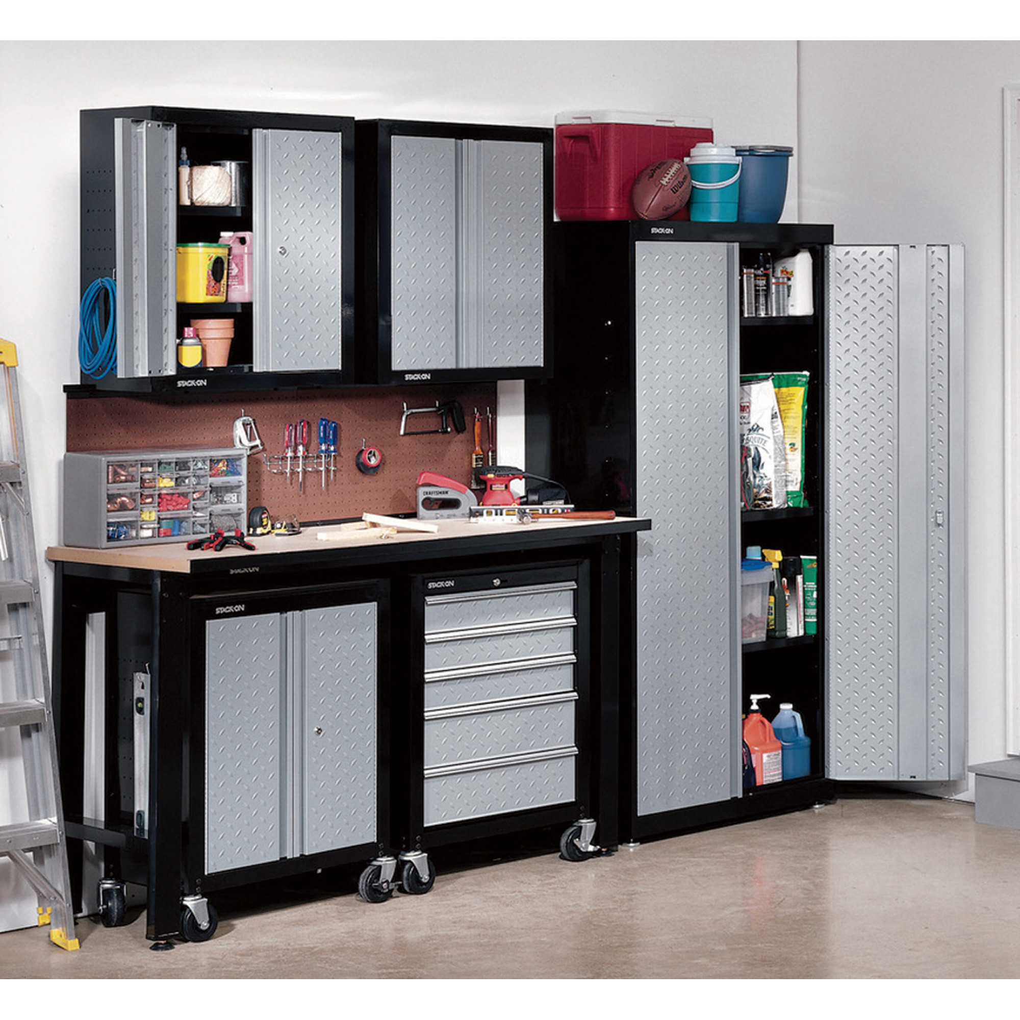 Garage Organization System
 Stack Cadet Garage Storage System — 6 Pc Steel Model