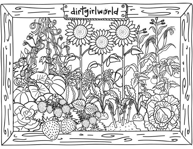Garden Coloring Pages For Kids
 garden coloring pages for kids New House Design
