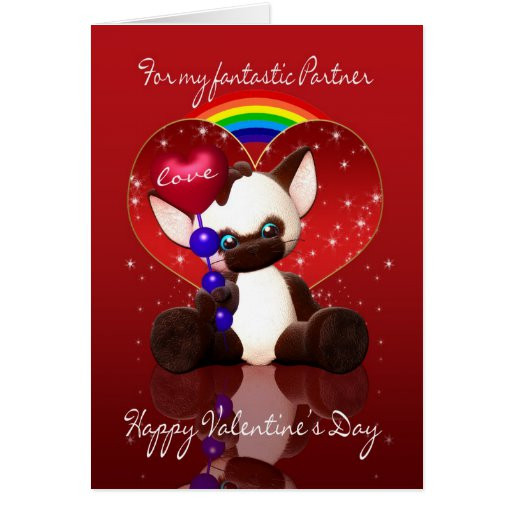 Gay Valentine Gift Ideas
 Gay Lesbian Partner Valentine s Day Card Cute